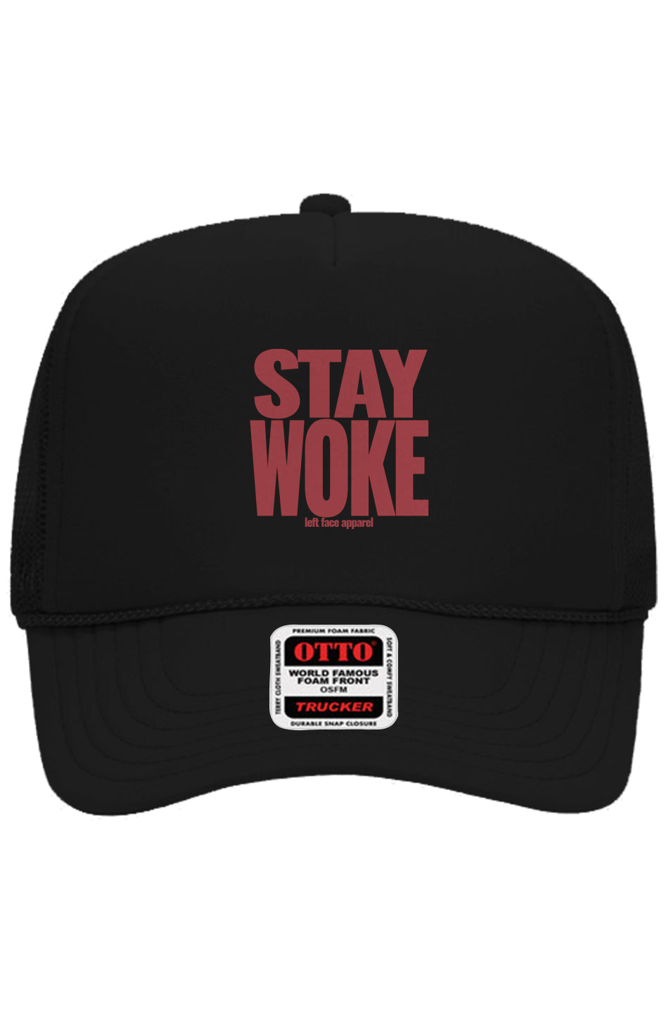 STAY WOKE 5-Panel Trucker Hat – Foam Front